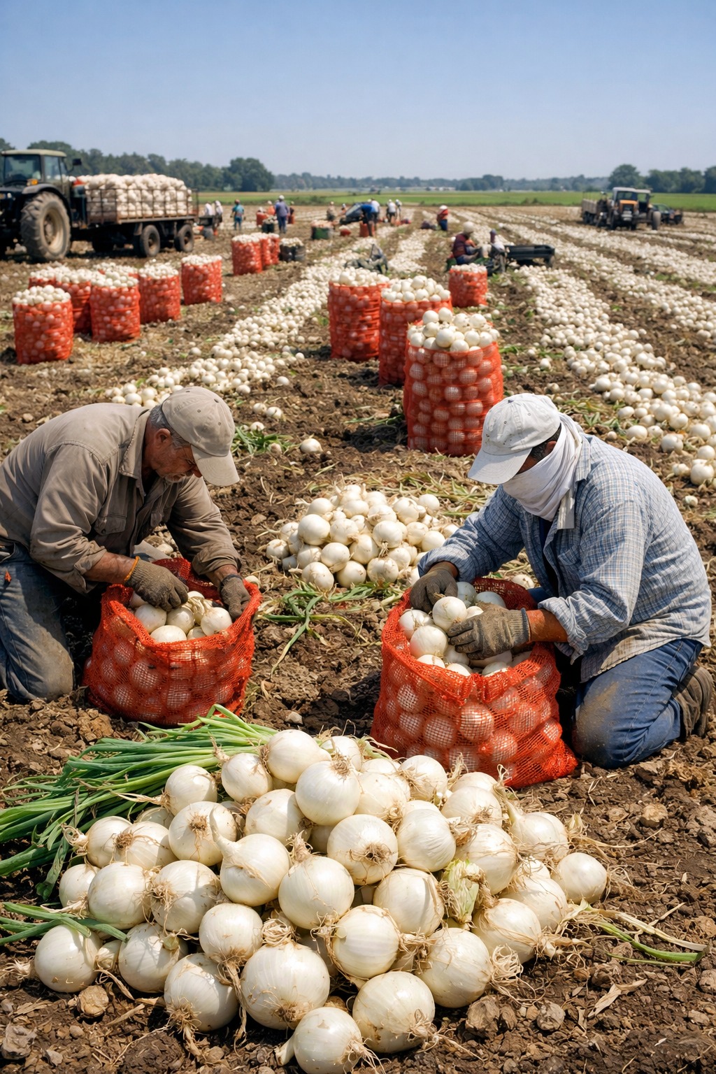 Onion harvest farm Gujarat